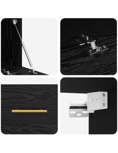 Armadietto a muro Rovere nero 80 x 36.5 x 35 cm