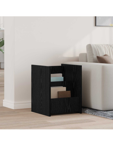 Scaffale per riviste Rovere Nero 35 x 35 x 45 cm