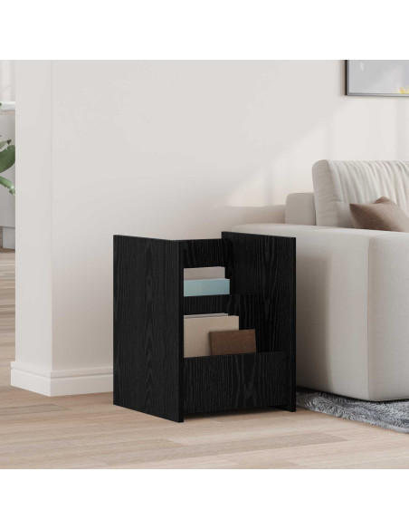 Scaffale per riviste Rovere Nero 35 x 35 x 45 cm