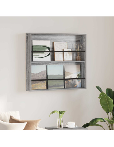 Scaffale per riviste Grigio Sonoma 80 x 12 x 70 cm