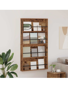 Scaffale per riviste 2 pcs Legno vecchio 80 x 12 x 70 cm