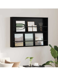 Scaffale per riviste Rovere Nero 100 x 12 x 70 cm