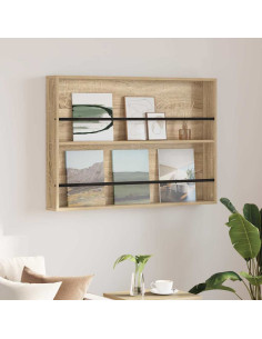 Scaffale per riviste Rovere Sonoma 100 x 12 x 70 cm