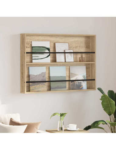 Scaffale per riviste Rovere Sonoma 100 x 12 x 70 cm