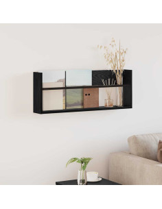 Scaffale per riviste Rovere Nero 80 x 12 x 30 cm