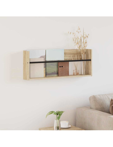 Scaffale per riviste Rovere Sonoma 80 x 12 x 30 cm