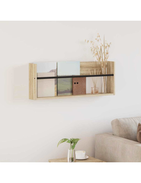 Scaffale per riviste Rovere Sonoma 80 x 12 x 30 cm