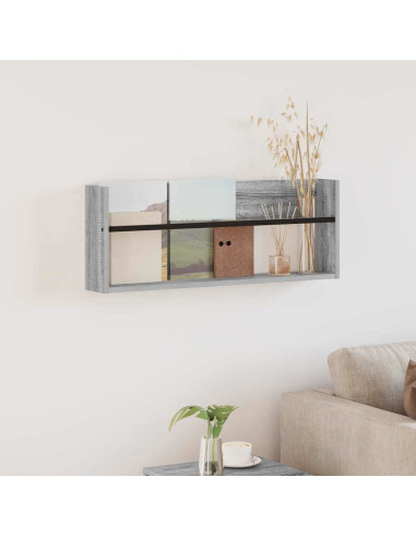 Scaffale per riviste Grigio Sonoma 80 x 12 x 30 cm