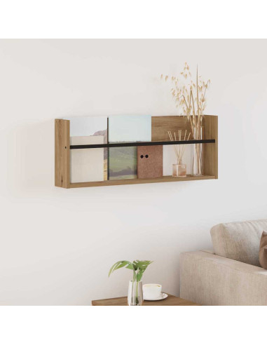 Scaffale per riviste Rovere artigianale 80 x 12 x 30 cm