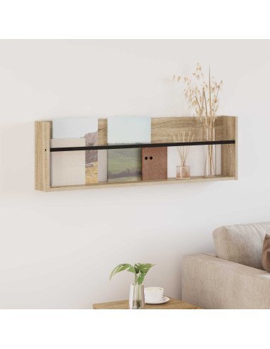 Scaffale per riviste Rovere Sonoma 100 x 12 x 30 cm