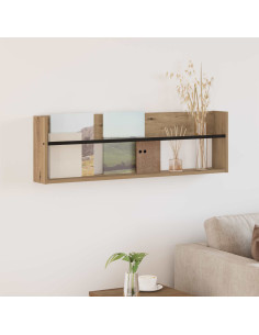 Scaffale per riviste Rovere artigianale 100 x 12 x 30 cm