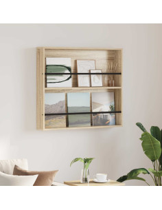 Scaffale per riviste Rovere Sonoma 80 x 12 x 70 cm