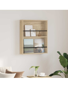 Scaffale per riviste Rovere Sonoma 60 x 12 x 70 cm