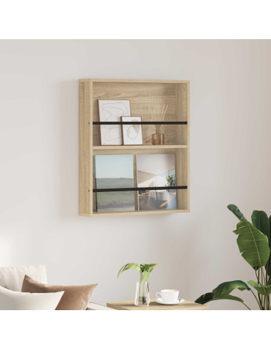 Scaffale per riviste Rovere Sonoma 60 x 12 x 70 cm