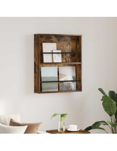 Scaffale per riviste Rovere fumé 60 x 12 x 70 cm