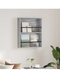 Scaffale per riviste Grigio Sonoma 60 x 12 x 70 cm