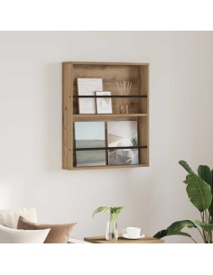 Scaffale per riviste Rovere artigianale 60 x 12 x 70 cm
