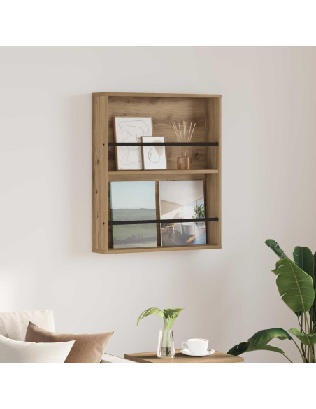 Scaffale per riviste Rovere artigianale 60 x 12 x 70 cm