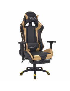 Sedia da gaming Oro 70 x 71 x 136 cm Pelle Artificiale