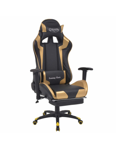 Sedia da gaming Oro 70 x 71 x 136 cm Pelle Artificiale