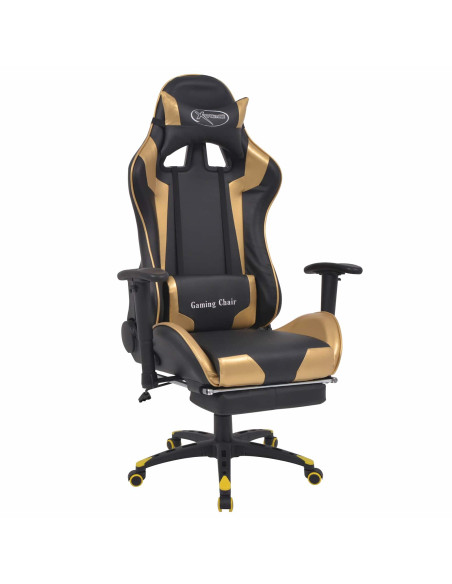 Sedia da gaming Oro 70 x 71 x 136 cm Pelle Artificiale