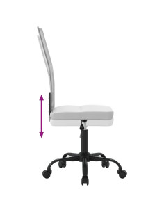 Sedia da Ufficio Altezza Regolabile Bianca in Tessuto a Rete