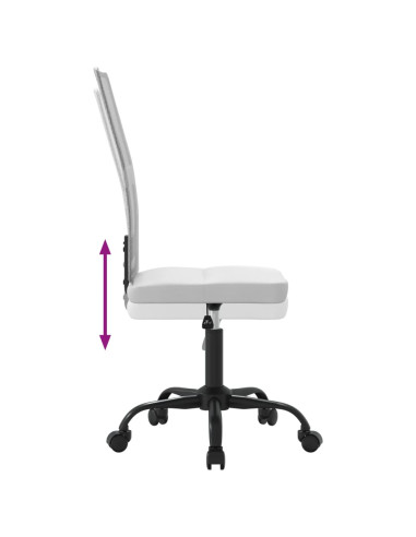 Sedia da Ufficio Altezza Regolabile Bianca in Tessuto a Rete