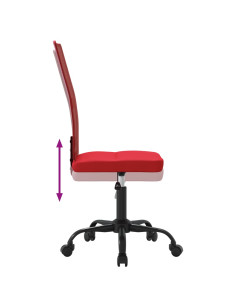 Sedia da Ufficio Altezza Regolabile Rosso Vino Tessuto a Rete
