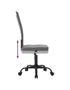 Sedia da Ufficio Altezza Regolabile Grigia in Tessuto a Rete