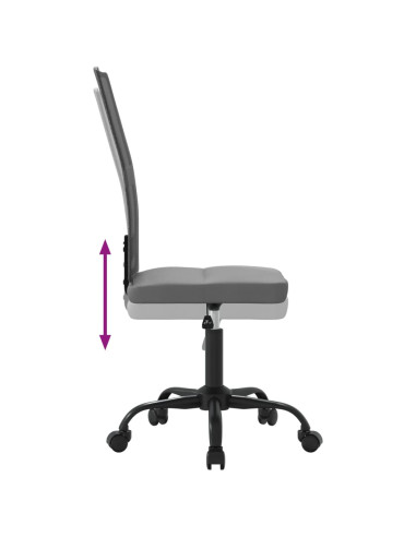 Sedia da Ufficio Altezza Regolabile Grigia in Tessuto a Rete