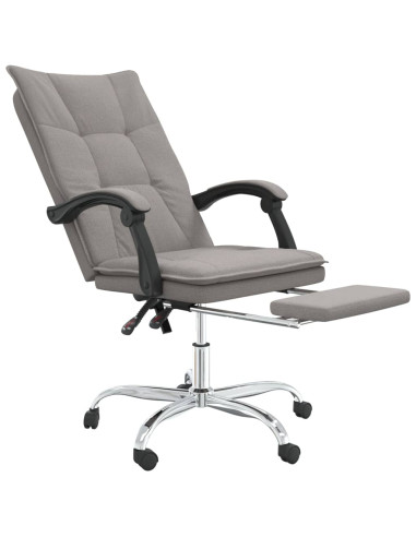 Poltrona da Ufficio Reclinabile Tortora in Tessuto