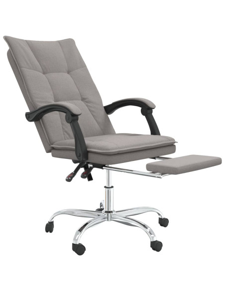 Poltrona da Ufficio Reclinabile Tortora in Tessuto