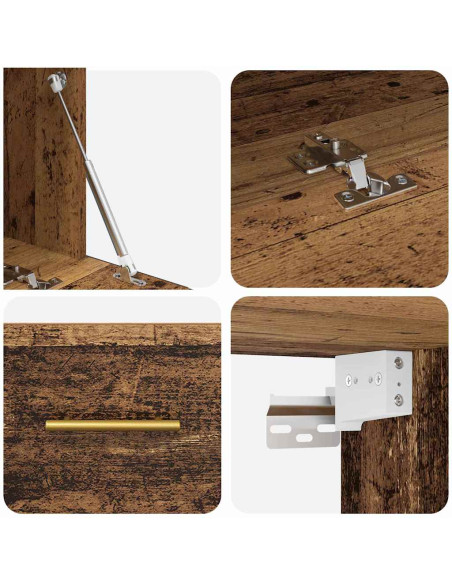 Armadietto a muro Legno vecchio 100 x 36.5 x 35 cm