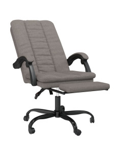 Poltrona da Ufficio Reclinabile Tortora in Tessuto