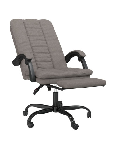 Poltrona da Ufficio Reclinabile Tortora in Tessuto