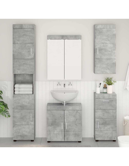 Armadio da bagno a muro TULUM Grigio cemento 37 x 24,5 x 86 cm