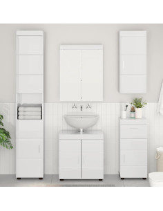 Armadio da bagno a muro TULUM Bianco Lucido 37 x 24,5 x 86 cm