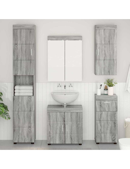 Armadio da bagno a muro TULUM Grigio Sonoma 37 x 24,5 x 86 cm