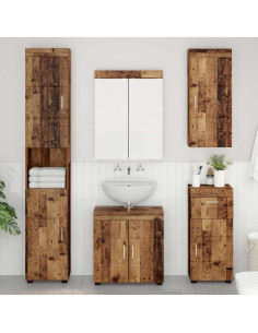 Armadio da bagno a muro TULUM Legno vecchio 37 x 24,5 x 86 cm