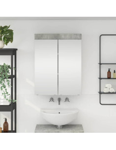 Mobiletto per specchio da bagno con porta TULUM Grigio cemento