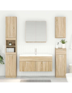 Armadio sottolavello con porta Rovere Sonoma Legno multistrato