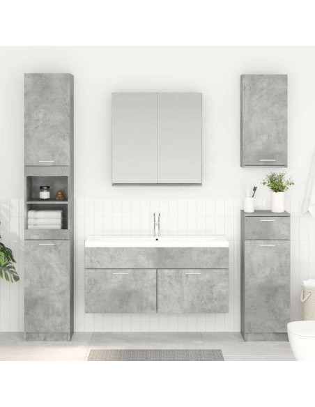 Armadio sottolavello con porta Grigio cemento Legno multistrato