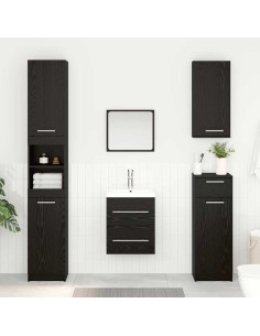 Armadio sottolavello con cassetto Rovere Nero 38,5 x 41 x 48 cm