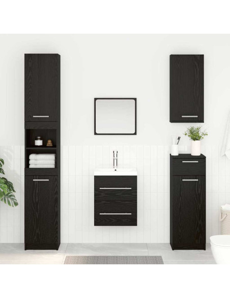 Armadio sottolavello con cassetto Rovere Nero 38,5 x 41 x 48 cm