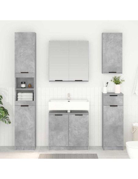 Mobile da Bagno con porta Grigio cemento 64,5 x 33,5 x 59 cm