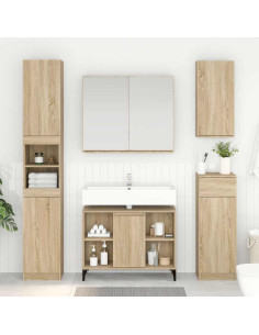 Armadio sottolavello con porta Rovere Sonoma 80 x 33 x 60 cm