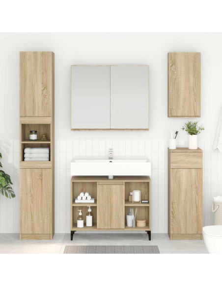 Armadio sottolavello con porta Rovere Sonoma 80 x 33 x 60 cm