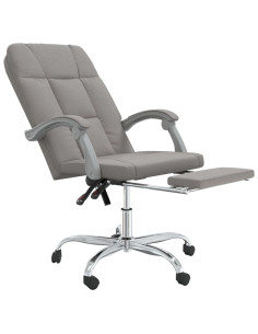 Poltrona da Ufficio Reclinabile Tortora in Tessuto