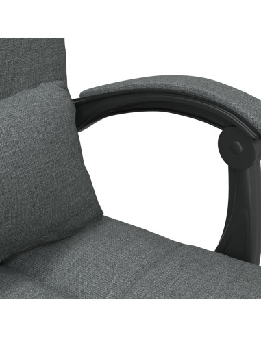 Sedia da Ufficio Massaggio Reclinabile Grigio Scuro in Tessuto
