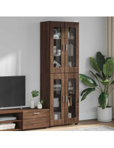 Credenza Rovere Marrone 60 x 35 x 182 cm Legno multistrato